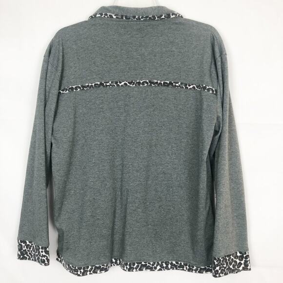 Needle & Threads Vintage Animal Print Full Zip Cardigan Size M - Picture 8 of 11